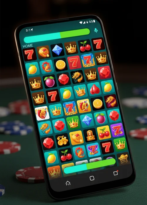 King Wins Casino homepage interface showing mobile slots and live casino games for UK players